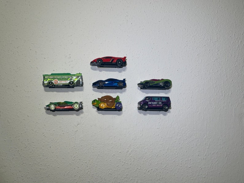 Hot Wheels & Matchbox verzamelaars muursteunen voor auto's op schaal 1/64 per 10 stuks
