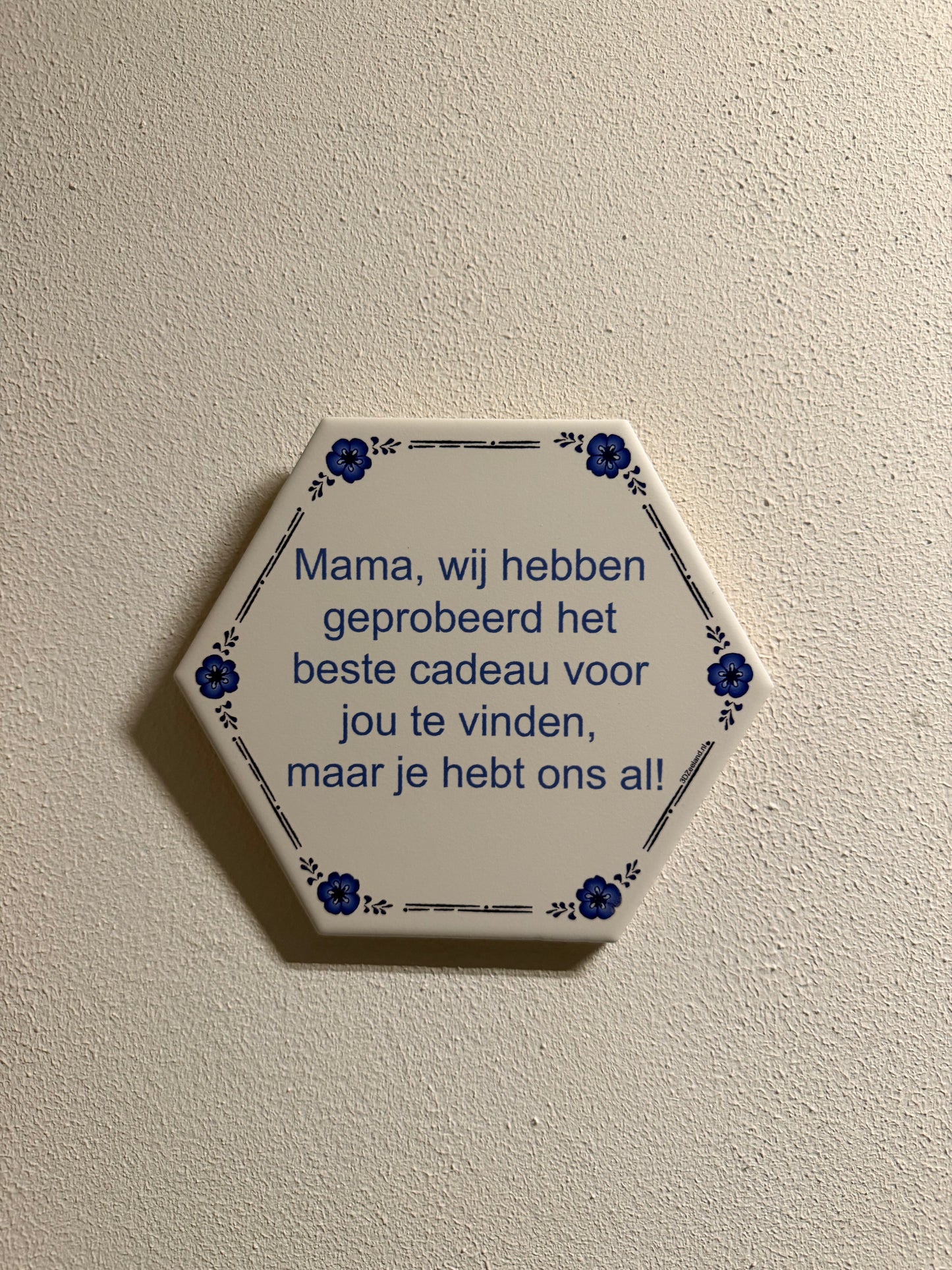Moederdag Delfsblauwe Tegel