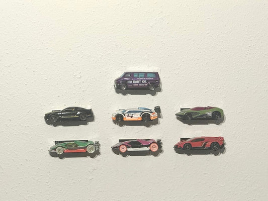 Hot Wheels & Matchbox verzamelaars muursteunen voor auto's op schaal 1/64 per 10 stuks