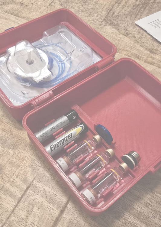 Ypsopump Essentials Reiskoffer - Infuus, ampul en batterij houder insulinepomp